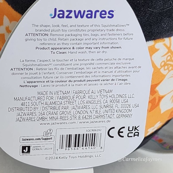 MATEO 🐶 Rottweiler Dog Hawaiian Shirt Original Squishmallow By Kellytoy NWT - Picture 7 of 8